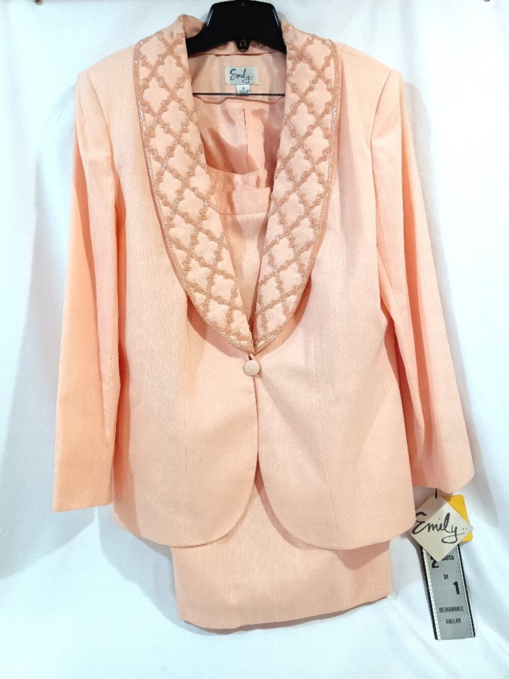 Emily Skirt Suit Size 16 (XL) Women 2 Piece Outfit NWT Dreamsicle Orange